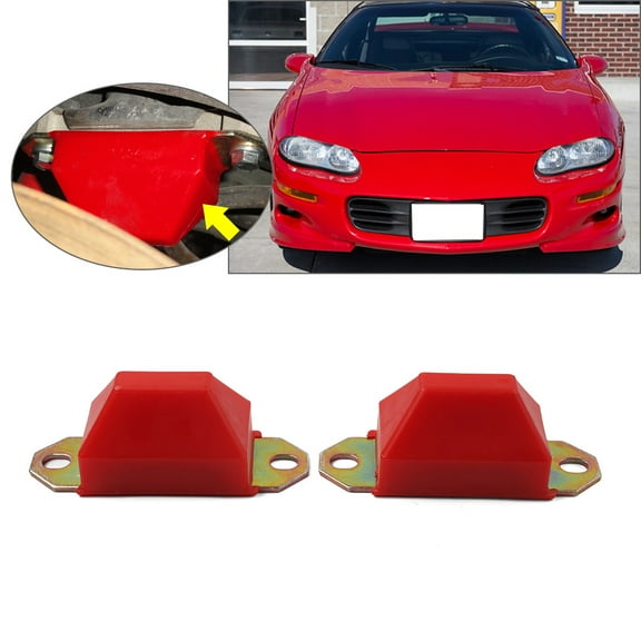 NS 2pcs LR080288 Rear Frame Axle Bumpers Differential Bump Stops Polyurethane Red for Camaro 1982-02 for CJ5 CJ7 1976-86 for Firebird 1982-02 Aut