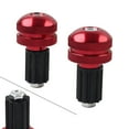 thumbnail image 1 of NS 2pcs Motorcycle Vibration Bar Ends Handlebar Hand Grips End Cap Plug Slider Universal 7/8" Aluminum Red Motorbike For Universal, 1 of 9