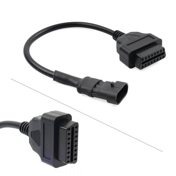 NS 3 Pin To 16Pin Diagnostic Connector Cable OBD Adapter Scanner Black Plastic for Motorcycle Models Motorbike