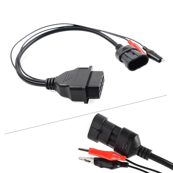 NS 3 Pin To 16Pin Diagnostic Connector Cable OBD2 Adapter Scanner Plastic Black Motorbike for Motorcycles