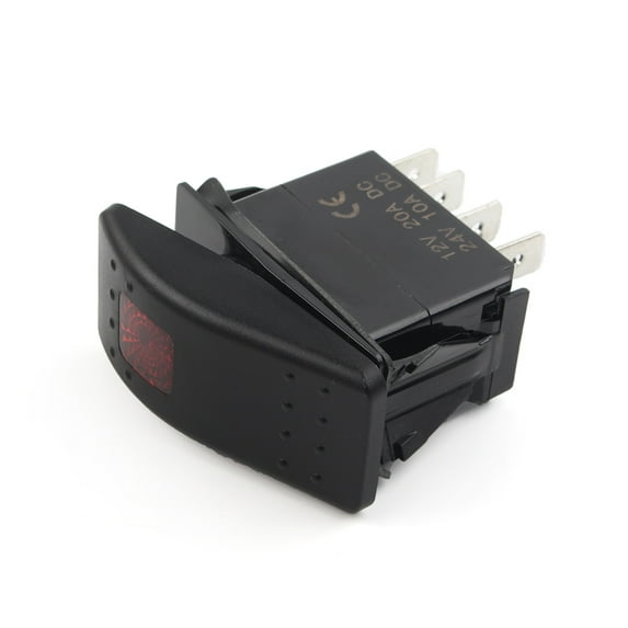 NS 308-1038 Onan Cummins 308-1038 RV Generator Rocker ABS Start Stop Switch Button Red lens For RV Durable