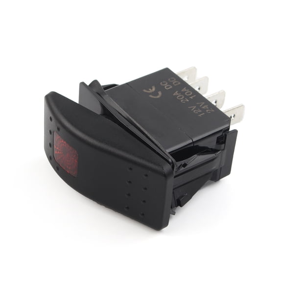 NS 308-1038 Onan Cummins 308-1038 RV Generator Rocker ABS Start Stop Switch Button Red lens For RV Durable