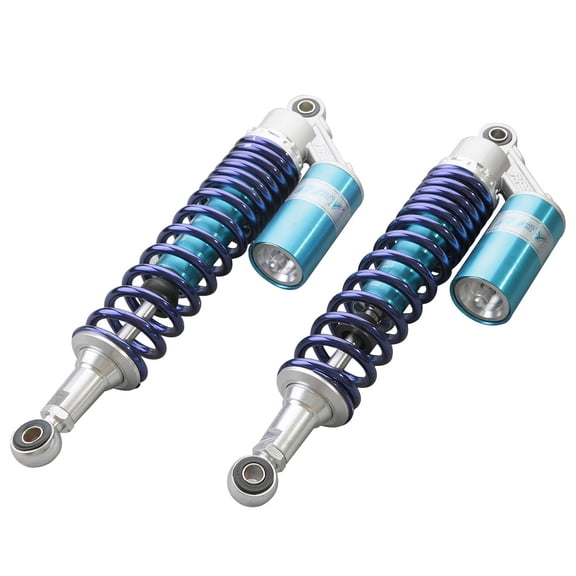 NS 375mm Adjustable Rear Shock Absorber Universal Air Shocks Absorbers for HONDA for Suzuki for Kawasaki for Yamaha Dirt Bike Go Kart ATV Dual Sport Street Bike, Blue & Silver Blue