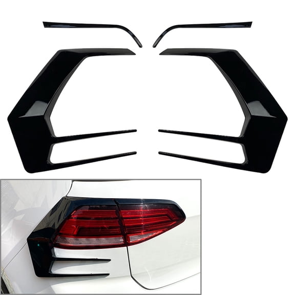 NS 4 Pcs Automotive Rear Bumper Taillight Lamp Fog Light Cover Trim Replacement for Golf 7.5 MK 7.5 R GTD 2016 2017 2018 2019