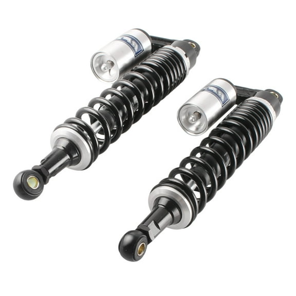 NS 400mm Universal Shock Absorber Adjustable Air Shocks Absorbers for HONDA for Suzuki for Kawasaki for Yamaha Dirt Bike Go Kart ATV Dual Sport Street Bike, Black & Silver 400mm Silver