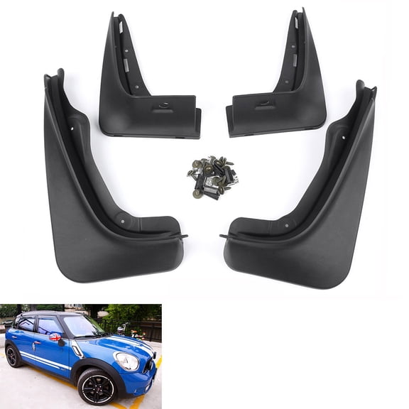 NS 4PCS Auto Car Mud Guard, Splash Mud Flaps Fits 2008-2015 for / Mini One