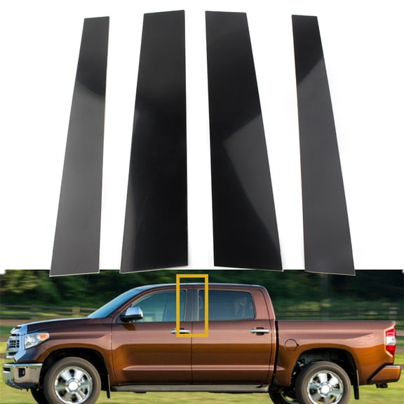 NS 4pcs Pillar Post Decal Trim For Car Side Door Window for Tundra 2007-2020