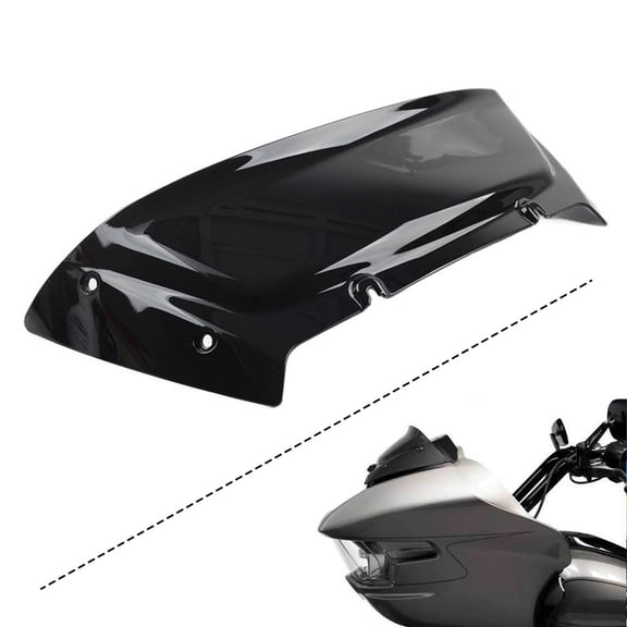 NS 6" Windscreen Wave Wind Splitter Windshield PC Black Motorbike for Road Glide CVO/SE FLTRXSE 2023-2024