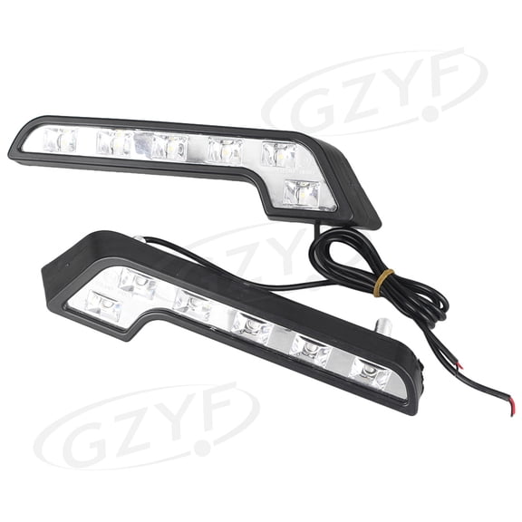NS 6W LED DRL Daytime Running Lights Front Fog Lamp Turn Signal Light Waterproof L-Shape
