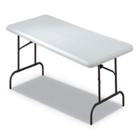 NS 7110-01-671-6417 Rectangular Blow Molded Folding Tables Platinum - 30 x 60 x 29 in.