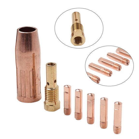 NS 7Pcs Welding Flux Torch Nozzle Tips Copper For 170 MIG 68885 97503 61888 57865