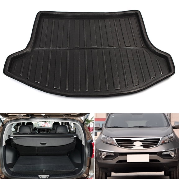 NS All Weather Rear Cargo Liners Trunk Tray Floor Mats Protector Rubber Rear Cargo Area Mat Waterproof Protector Floor Mat for R 2011-2015