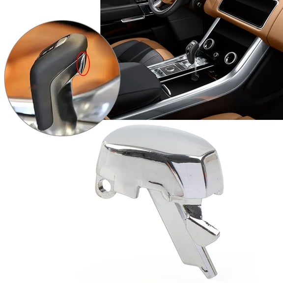 NS Auto Push Button Gear Shift Knob, Car Gear Stick Shifting Lever Knob Shifter Handle Head for Sport 2014-2020, Silve
