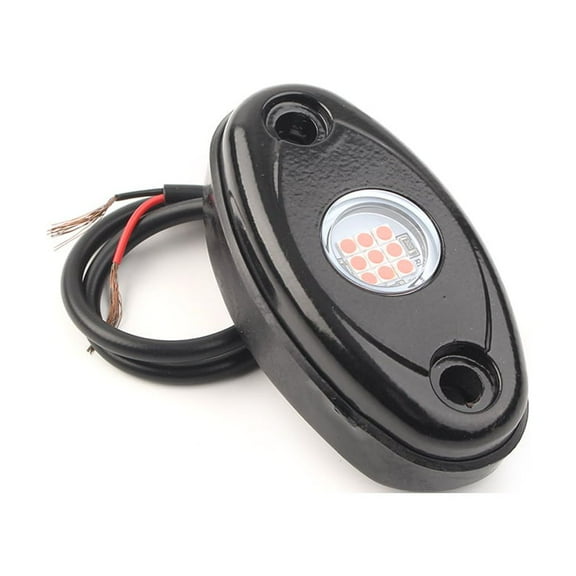 NS Auto RGB LED Rock Lights Neon Trail Rig Lights Underbody Glow Trail Rig Light Waterproof Red 2pcs for Road Truck Car ATV SUV Motorcycle Under Body Glow Light Lamp Trail Fender