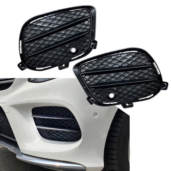 NS Automative Front Bumper Fog Light Grille Cover Trims for GLE-Class W166, GLE Coupe C292, GLS-Class X166