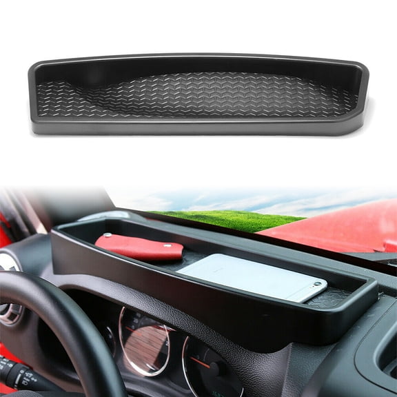 NS Automative Front Dashboard Dash Storage Box Tray Trim Interior Center Console Accessories for Jeep Wrangler JK 2011-2017