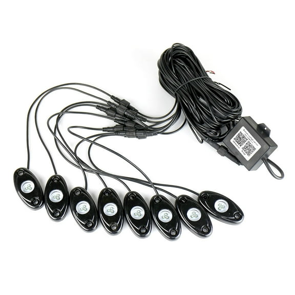 NS Automative RGB Led Rock Light Kits, LED Underglow Lighting Kit, Timing & Music Mode, For Off-Road, Trucks, Cars, UTV, ATV, SUV, RZR Etc