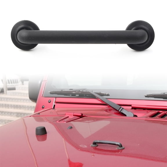 NS Automative Windshield Hold Down Bracket Strap Hood Windshield Hold Down Bracket Hood Handle Footman Loop Front 55176422 For JK Wrangler 2007-2018