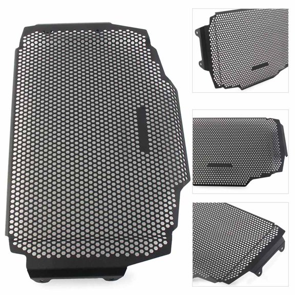 NS Black Motorcycle Radiator Oil Cooler Guard Protection, Motorcycle Radiator Grille Guard Protector Aluminium Replacement for XSR900, MT09, TRACE 900, TRACE 900ABS