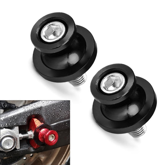 NS Black Motorcycle Swing Arm Slider Spool Swing Arm Stand Screw, 8MM CNC Swing Arm Spool Slider Stand Screw for CBR1000, 1100XX, 250, 125R/250R/300R/500R/650R, 600F, 900RR, 929RR, 954RR