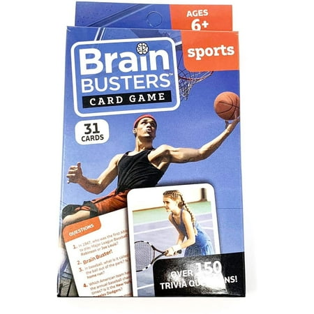 NS Brain Busters Card Game - Sports - with Over 150 Trivia Questions - Educational Flash Cards