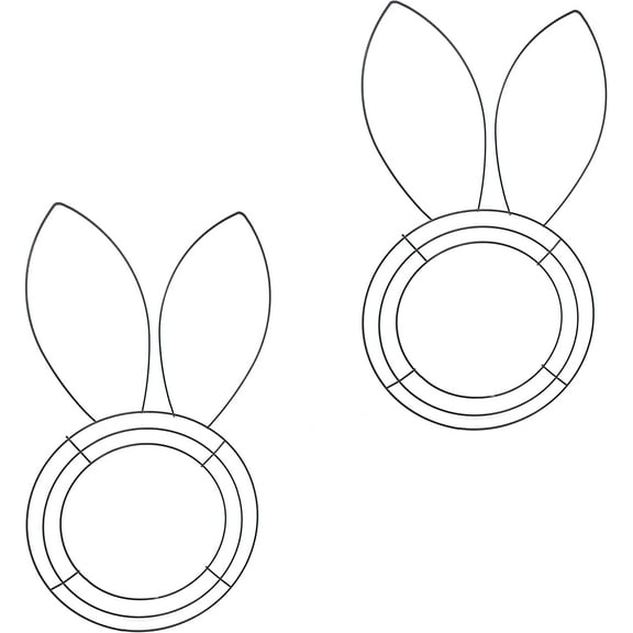NS Bunny Shaped Wire Wreath Wreath Forms Frame 17 inch Easter Or Any Event Decoration DIY (2)