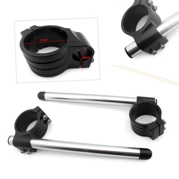 NS CNC for Ducati 748/749/848/749/999 53mm Tube fork Clip On Handle Bar Clamp Black