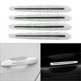 thumbnail image 1 of NS Car Carbon Fiber Door Handle Reflective Sticker Scratches Protection Universal white, 1 of 5