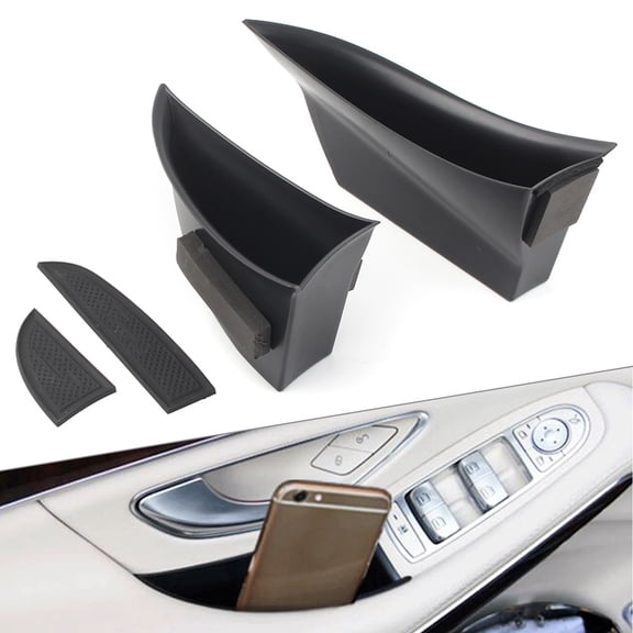 NS Car Front Row Door Handle Armrest Storage Box Case Phone Container Key Holder Tray Bin for Mercedes Benz S Class W222 320 400 500 2014-2017