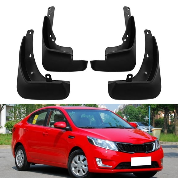 NS Car Mudflaps Mud Flap Splash Guards mudguards mudflaps Auto Exterior Accessories for Rio 2012-2017 4-Door Sedan Only, Black