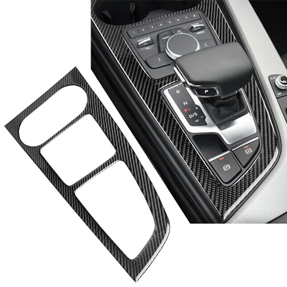NS Carbon Fiber Interior Center Console Panel Cover Trim for Audi A4 B9 17-21 LHD