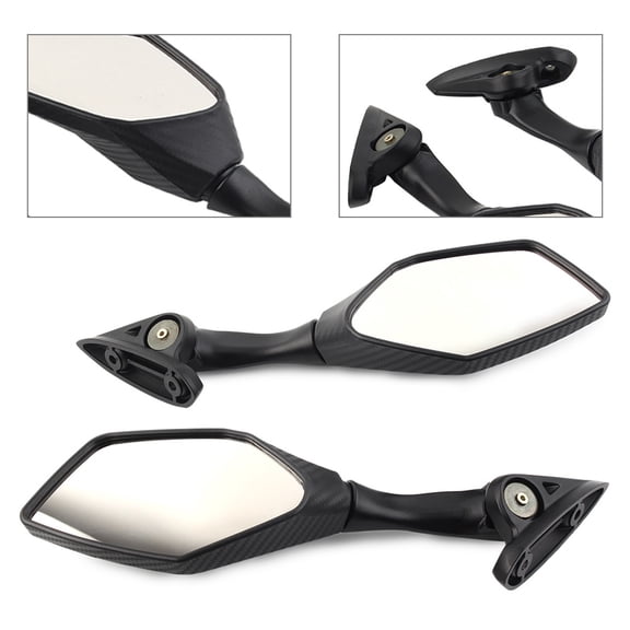 NS Carbon Fiber Motorcycle Foldable Rear View Mirrors andle Bar end Mirrors Side Rearview Mirror for NMax 155 2015-2020(Short type)