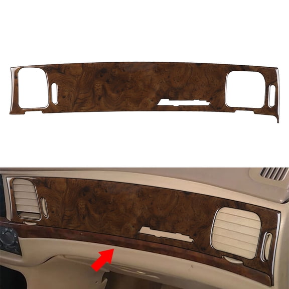 NS Co-pilot Dashboard Panel Sticker Cover Trim LHD Wood Grain ABS For Chevrolet Impala 00-05
