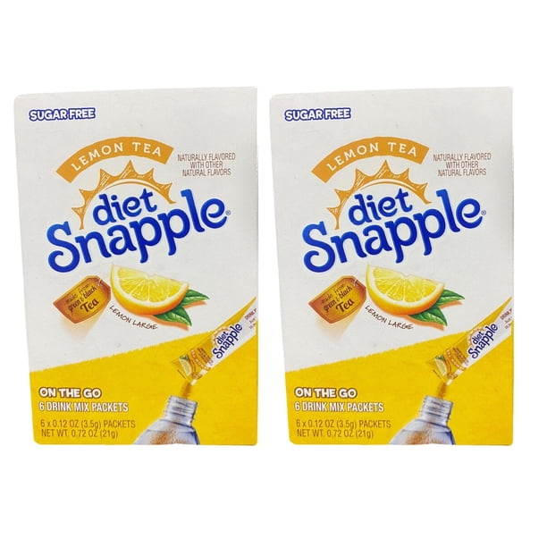 NS Diet Snapple Lemon Tea Singles to Go, Powdered Drink Mix, Zero Sugar ...