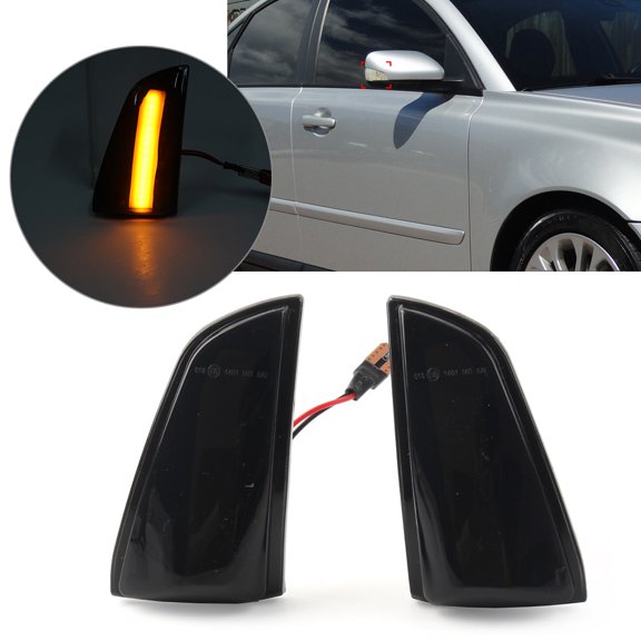 NS Dynamic LED Light Indicator Side Mirror Smoked Black Lamp accessories Turn Signal Light Blinker for S40 V50 C70