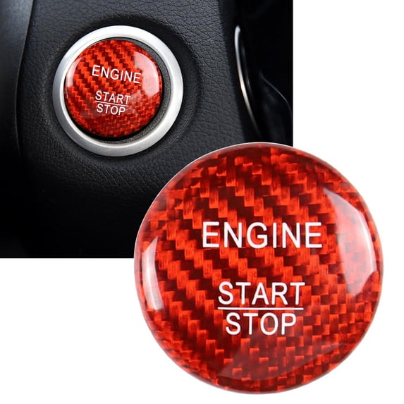 NS Engine Start Stop Button Cover for Mercedes A B C E GLE GLC CLA Carbon Fiber Red