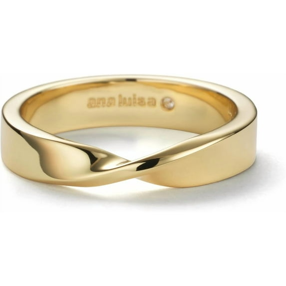 NS Enterprise Gold Rings for Women – 14K Gold Plated Non-Tarnish Stacking Rings – Twisted, Heart & Eternity Band Styles – Hypoallergenic Everyday Jewelry