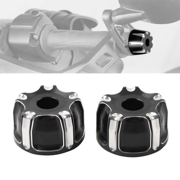 NS Expanding Locking Bar End Caps Handlebar Grip Bar End 1 pair for Ryker 900 Rally Edition Sport Ace 2019-2025 ‎Aluminum striped pattern
