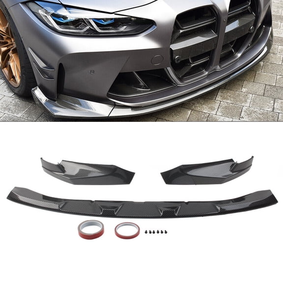 NS Fit for BMW G80 M3 G82 G83 M4 2021-2023 Front Bumper Lip Spoiler Carbon Fiber