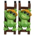 thumbnail image 1 of Flower Pot Hugger Figurine Frog Garden Décor Get All The Fun Collections of Pot Pal Climbers Hanging Planter Decorations Patio Yard Decor Indoor & Outdoor Pot Climbing Ornaments Set of 2, 1 of 3