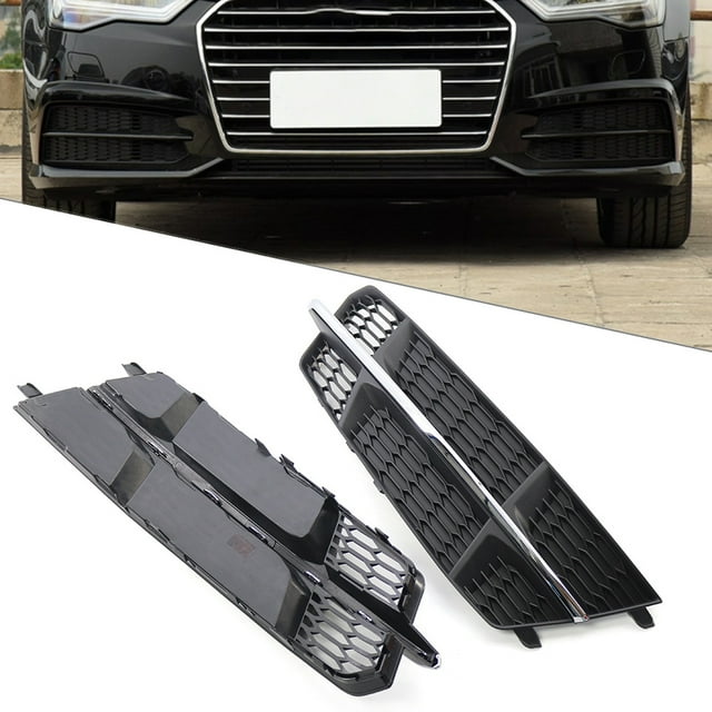 NS Front Bumper Lower Side Grille Fit Audi A6 C7 SLine 20142018 Pair