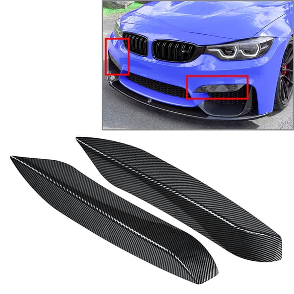 NS Front Bumper Splitter Side Spoiler Lip Diffuser ABS Carbon Fiber Pattern Car for F80 F81 M3 F82 F83 M4 2014-2020