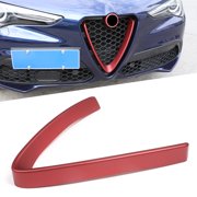 NS Front Bumper V Frame Decor Grille Trim ABS Red Car for Stelvio 2017-2021
