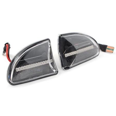 NS Front Fender Dynamic LED Side Markers Turn Signal Light Fit For Smart Fortwo W451 Clear Lens Smoked Lens