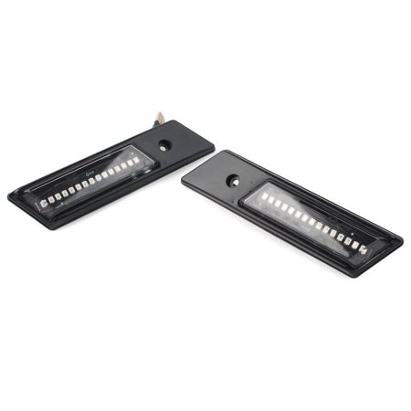 NS Front Fender Dynamic LED Side Markers Turn Signal Light Fits for BMW 3 5 7 Series E36 E34 E32, Clear Lens