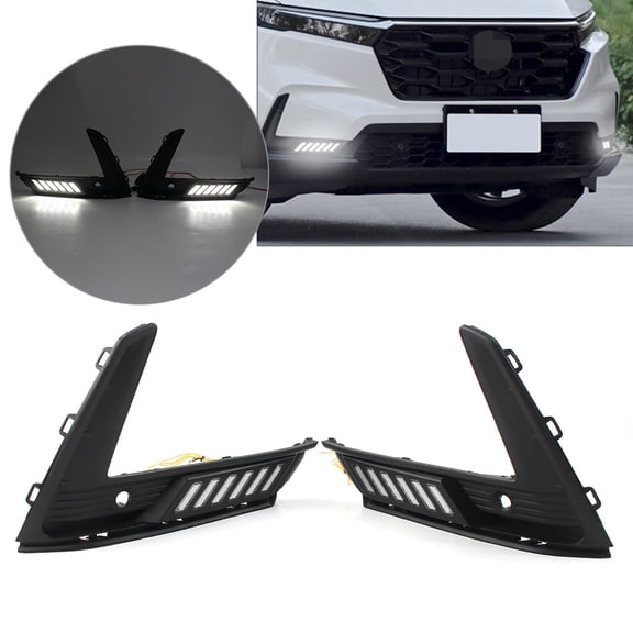 NS Front Fog Daytime Running Lamp LED DRL Turn Signals Fog Lamp Daytime Running Lights Dynamic Turn Signal Lamp for CR-V CRV 2023-2024