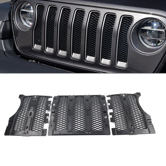 NS Front Interior Mesh Grille Cover Insert Grill Black ABS for Wrangler JL 2018-2024 Model Ca