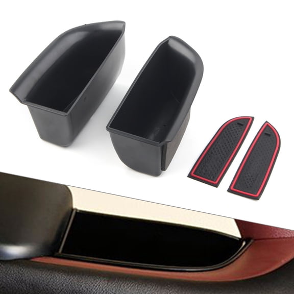 NS Front Row Door Organizer Storage Tray Armrest Box Phone Container Grab Handle Tray Insert Glove Pallet for Highlander 2015-2019