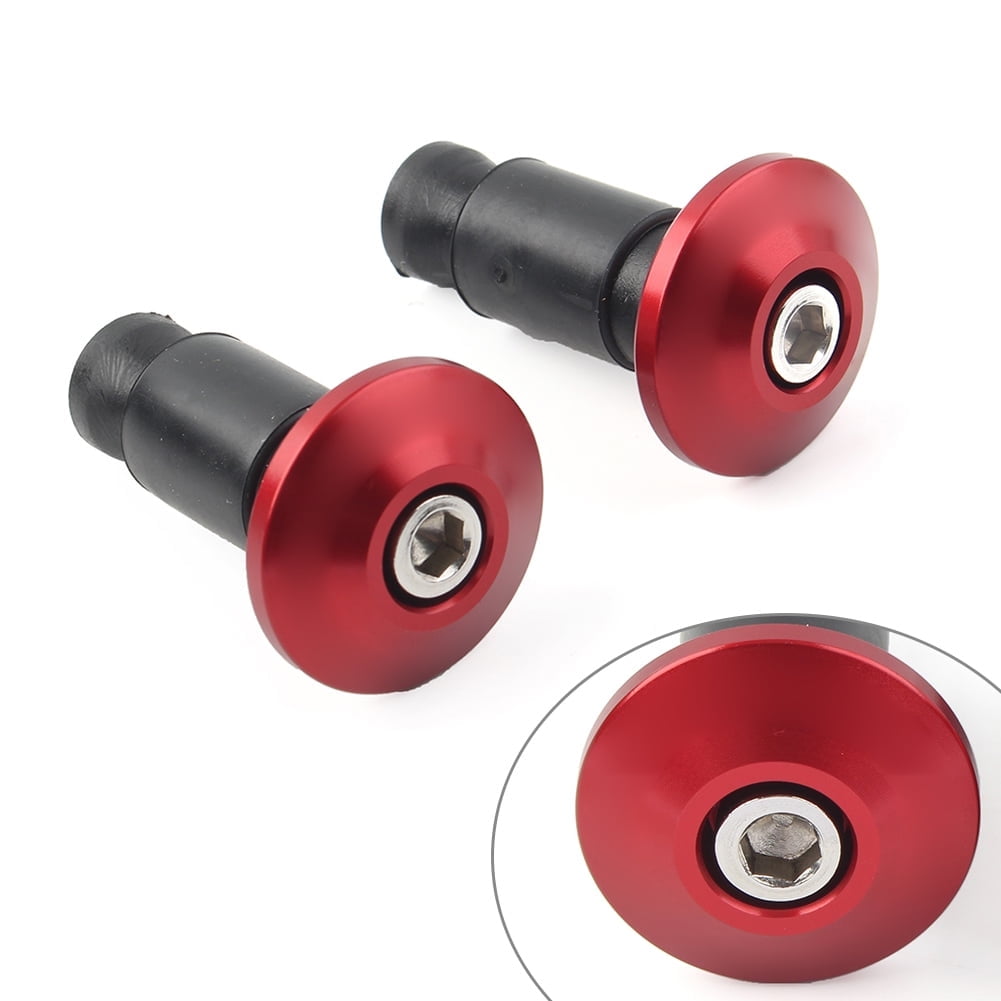 NS Handle Bar End Plugs Motorcycle Hand Grip End Cap CNC Aluminum 7/8 ...