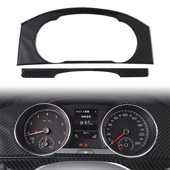 NS Interior Driver Side Dashboard Panel Decor Trim Cover Sticker Accessories For Golf 7 MK7 2014-2019 Carbon Fiber Black